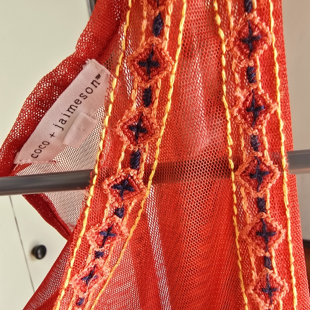 Coco + Jaimeson Vibrant Embroidered Top